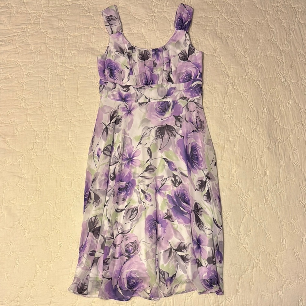Connected Apparel Purple Floral Sundress